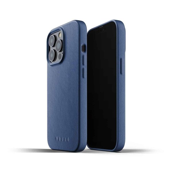 Mujjo Mujjo MUJJO-CL-015-BL Full Leather Case for iPhone 13 Pro; Monaco Blue MUJJO-CL-015-BL